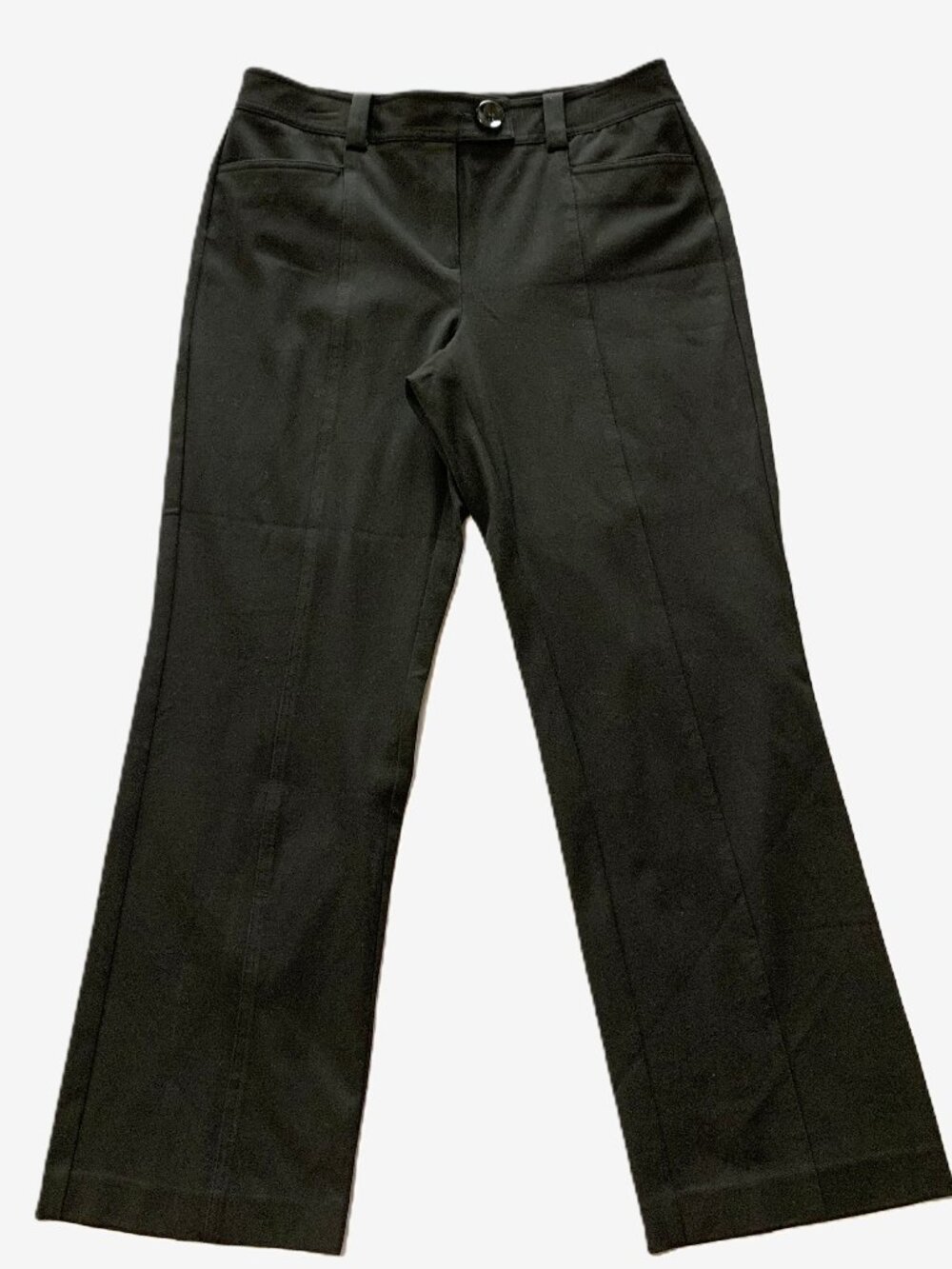 Talbots Wide‑Leg Black Classic Women Dress Pants Size 10P Office Work Minimalist